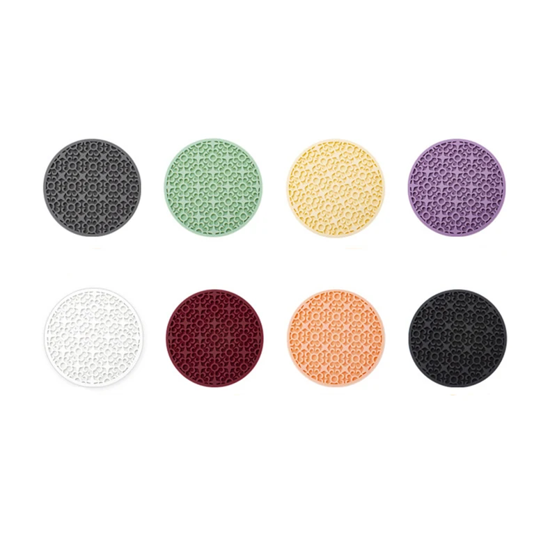 Thickened Retro Placemat Silicone Coaster Slip Insulation Drink Tabletop Cup Mat Home Decoration Kitchen Desktop Protection Pad