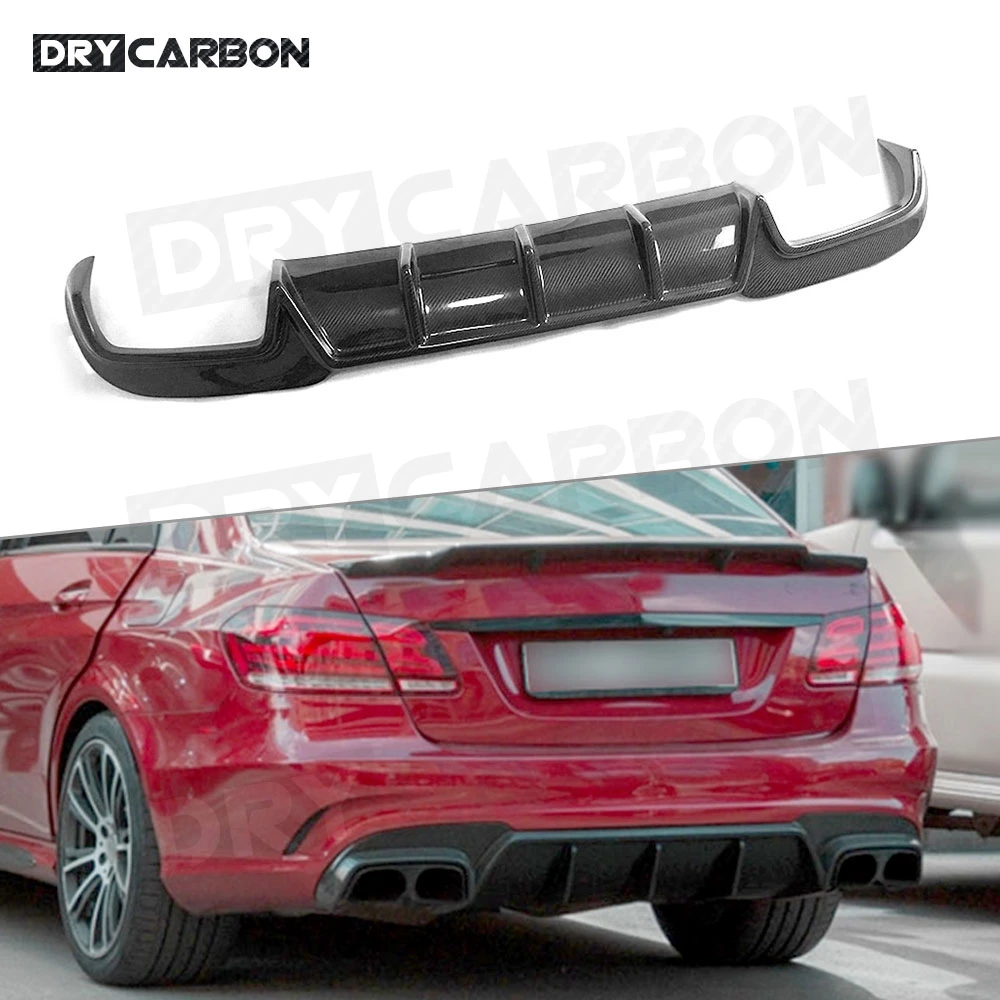 

Carbon Fiber Car Rear Bumper Diffuser Lip Spoiler Bracket Exhaust Plate For Mercedes Benz E Class W212 E63 AMG 2013-2016 FRP