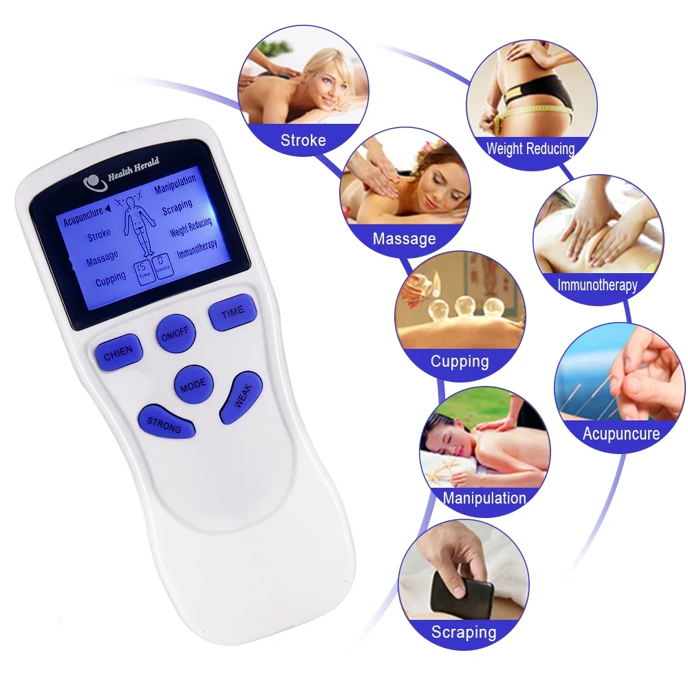 8-Modus Elektrischer EMS Muskelstimulator Akupunktur TENS Elektrostimulations-Massagegerät Digitaler Massage-Impuls Elektrostimulator – Detail 7
