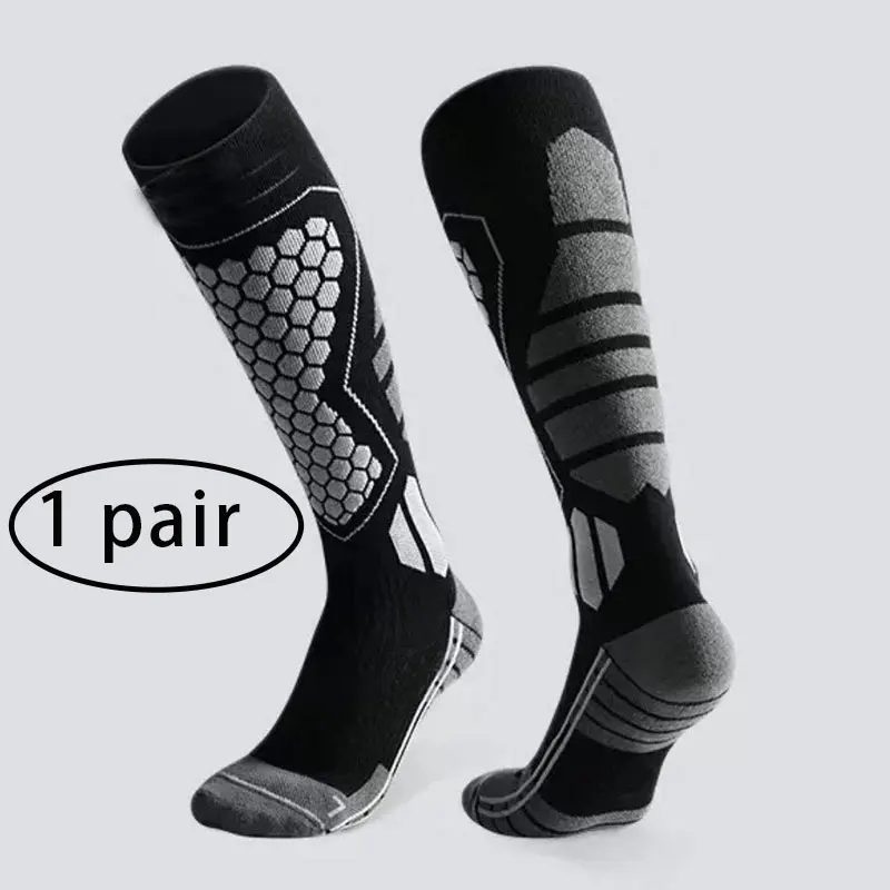 1 paio di calzini da sci e calzini da trekking sulla neve appena popolari, spessi e caldi, antiscivolo e confortevoli