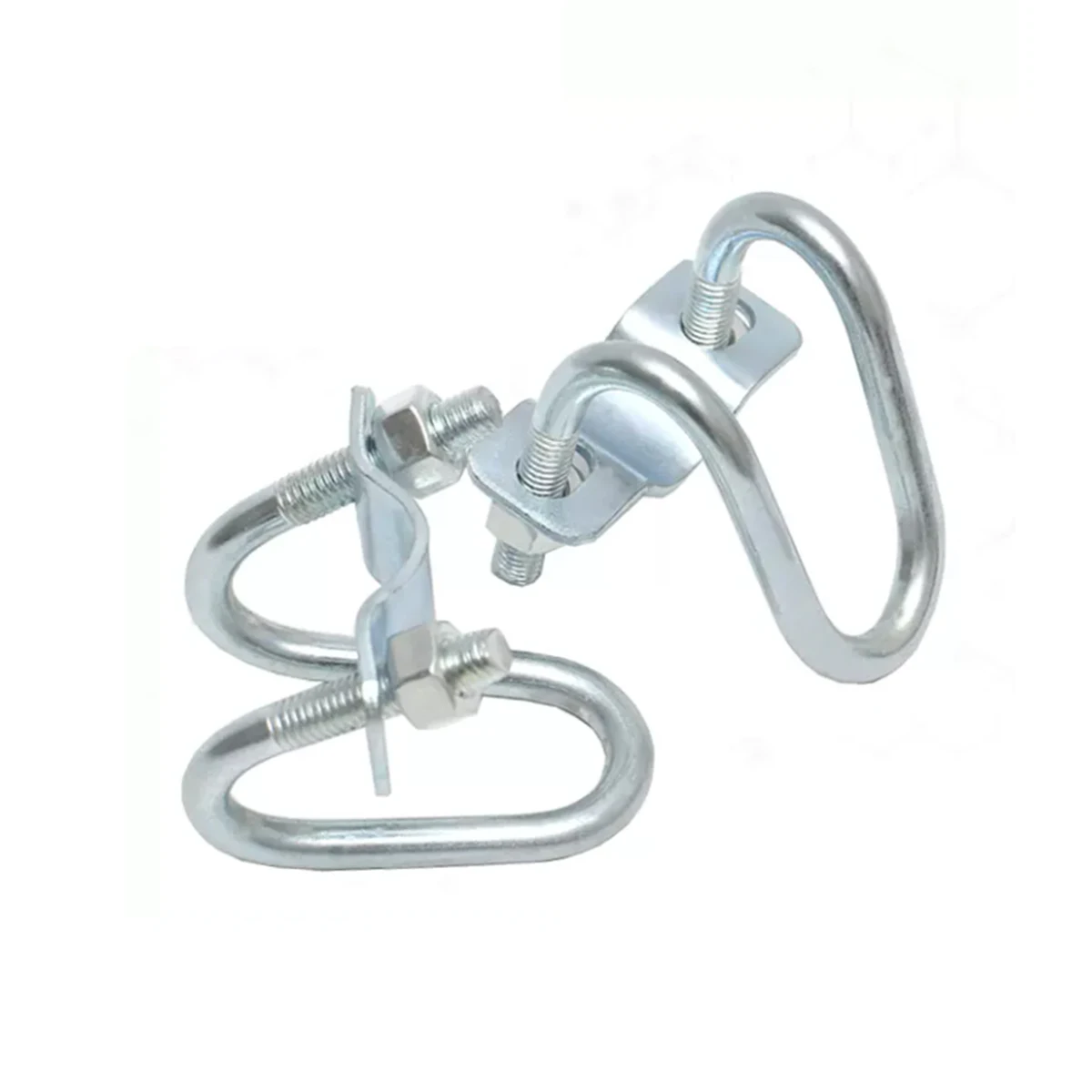 Galvanized Double U-Shaped Cross Tube Clamp Fastener Screw Special For Breeding Fence In Greenhouse