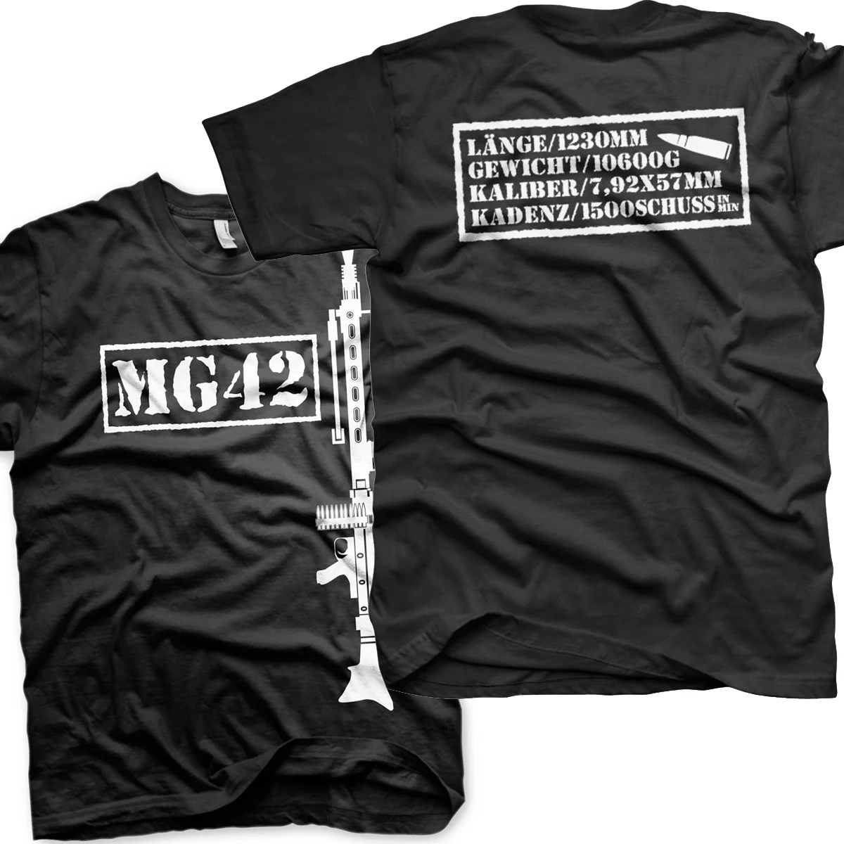 Wehrmacht MG 42 Machine Gun T Shirt. Short Sleeve 100% Cotton Casual T-shirts Loose Top S-3XL