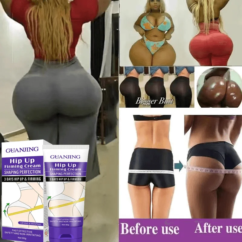 West African Buttocks Enlargement Cream Effective Hip Lift Up Compact Sexy Big Butt Tighten Plump Sexy Peach Buttock Care 80g