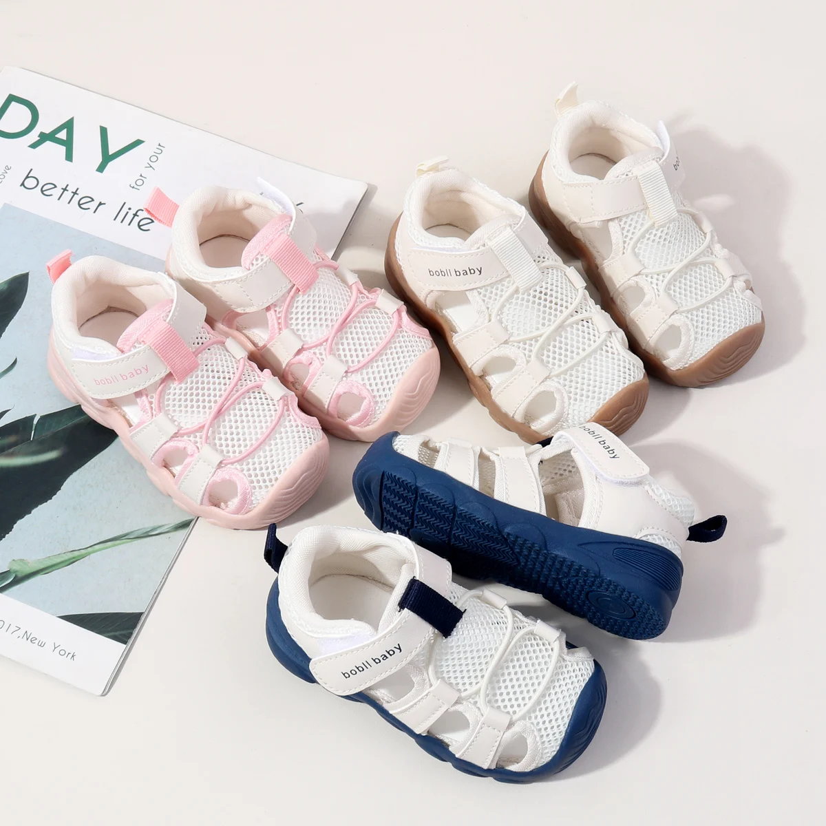 

2025 Hot Selling Summer Breathable Mesh Sandals Baby Unisex First Walking Fashionable Design Toddler Shoes 0-2Y BM508L