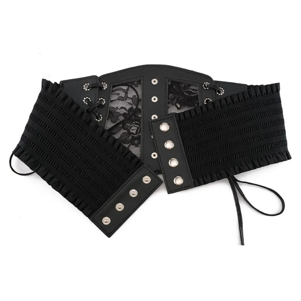 

Punk Fashion Elastic Design Lace Belts Tie Rope Retro Style Girdle Belts On Shirt Corset Belts Women