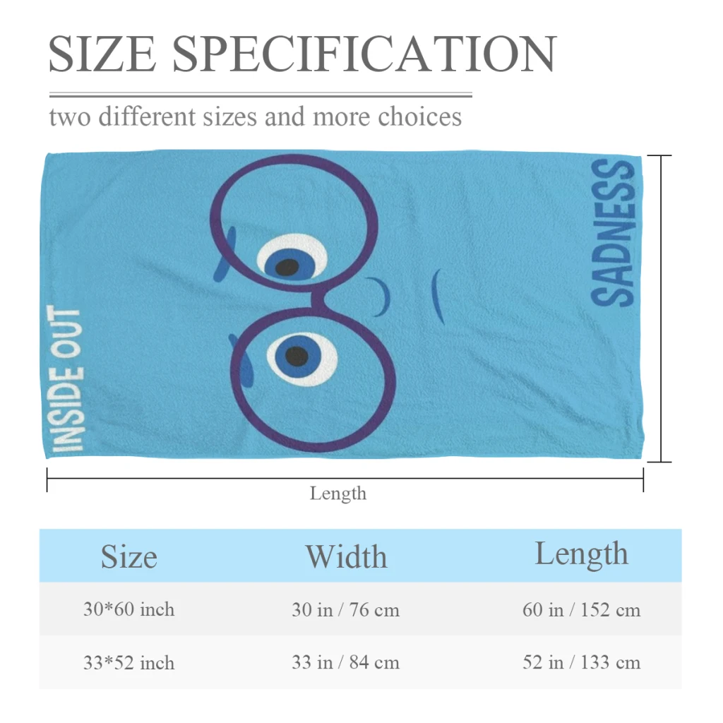 Mind emotions Beach Towel Cartoon Funny  Poncho Bathing Towels Cover-ups Quick Dry Sand Free Yoga Spa Gym Pool