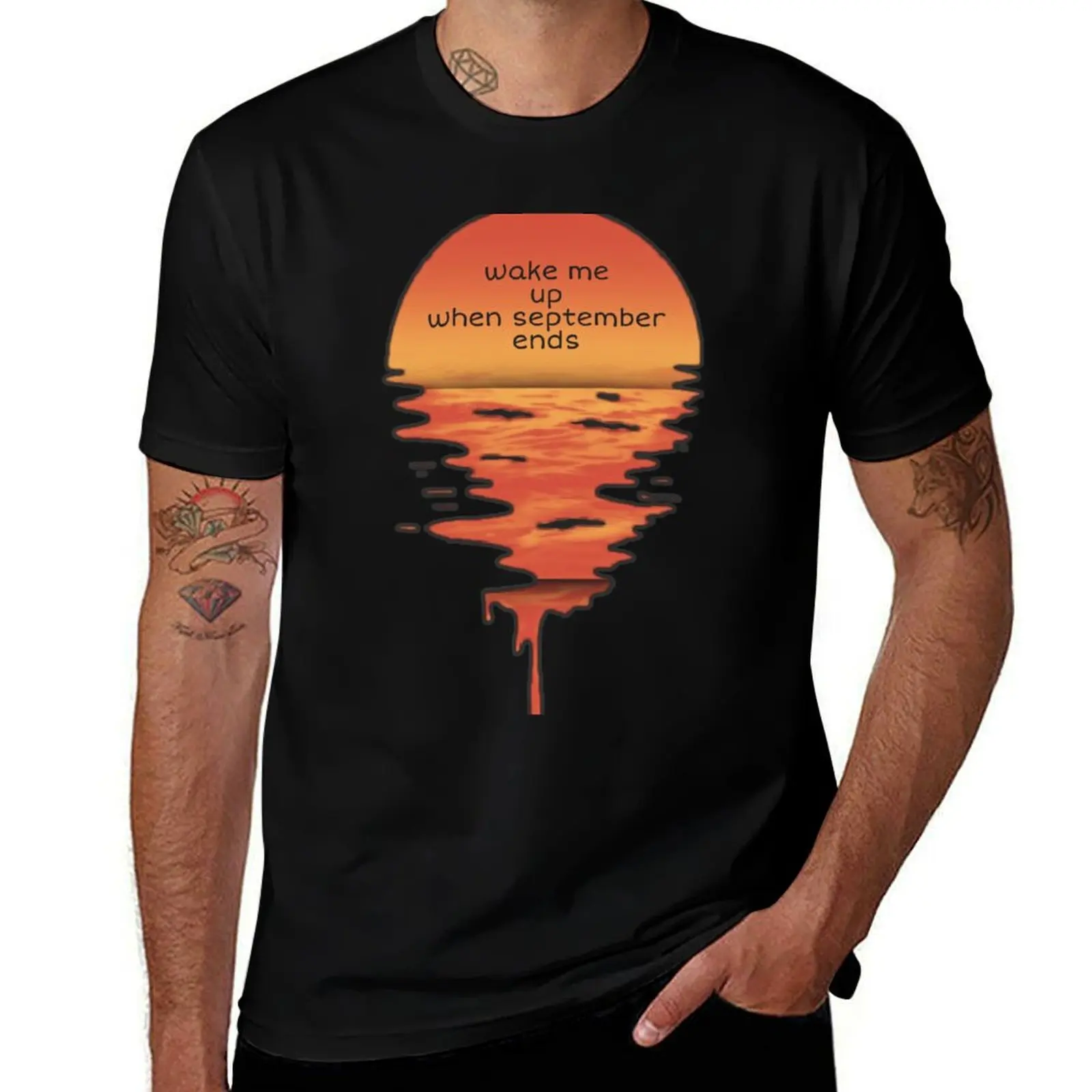 

Wake me up when september ends T-Shirt topping boys animal print men t shirt