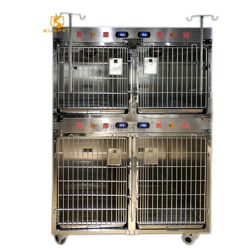 EURPET Pet Hospital Equipment Customized 304 Stainless Steel Modular Veterinary Dog Cage