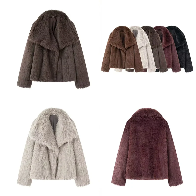 

Women Faux Fur Coat 2025 Autumn Winter Fashion War Thicken Coat for Women Casual Chic Ladies Jacket