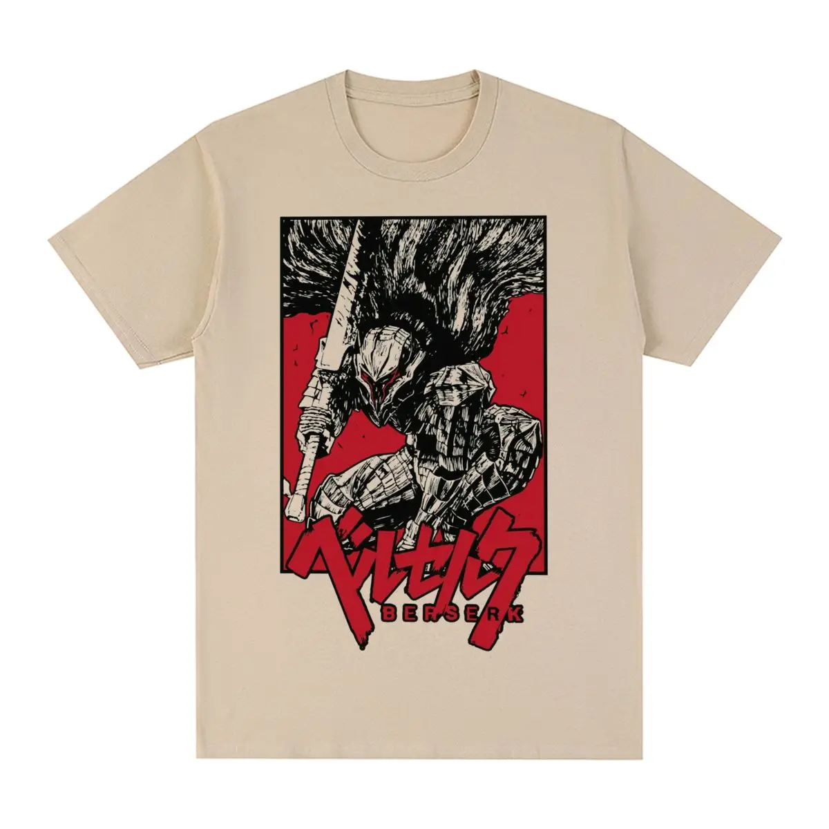 Guts Vintage T-shirt Japanese Manga Swordsman Anime Fun Cotton Men T shirt New Tee Tshirt Womens Tops