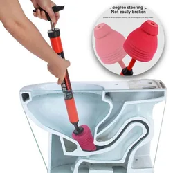 High Pressure Toilet Unblock One Shot Toilet Pipe Plunger Quickly Unblock Household Toilet Sewer Dredging Plunger 1/2Pcs