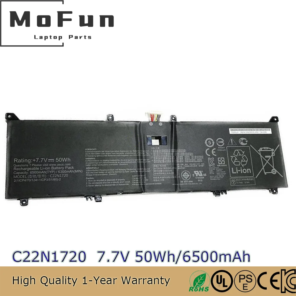 

High quality C22N1720 7.7V 50Wh Notebook Battery for Asus ZenBook S UX391FA UX391UA 0B200-02820000 C22PYJH