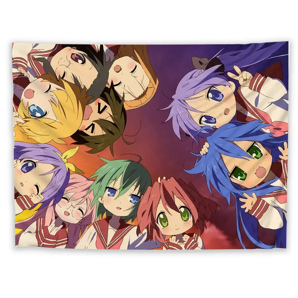 Anime Lucky Star Kawaii Izumi Konata Tapestry Wall Hanging Japan Saitama Japanese Room Decor Background Cloth Decorative Blanket