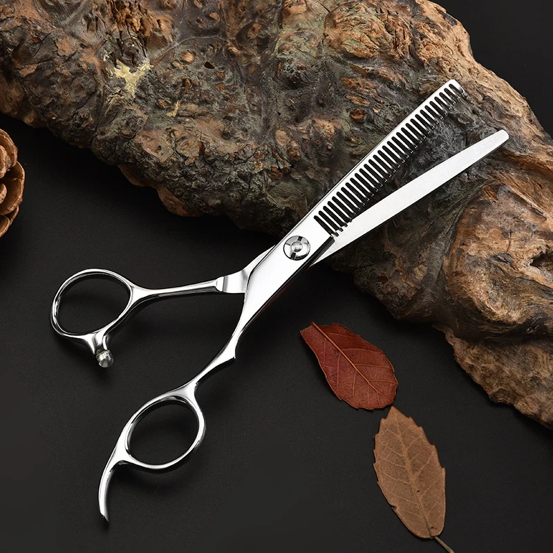 6 Inch Professional Hair Thinning Scissors 9Cr18MoV Stainless Steel Barber Hairdressing Shears