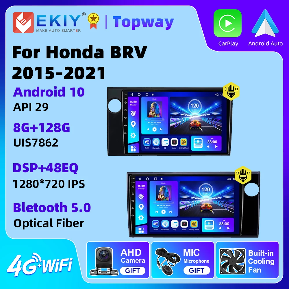 

EKIY Car Radio For Honda BRV 2015-2021 Car Intelligent System Multimedia Android 2Din Stereo Receiver Autostereo Navigation