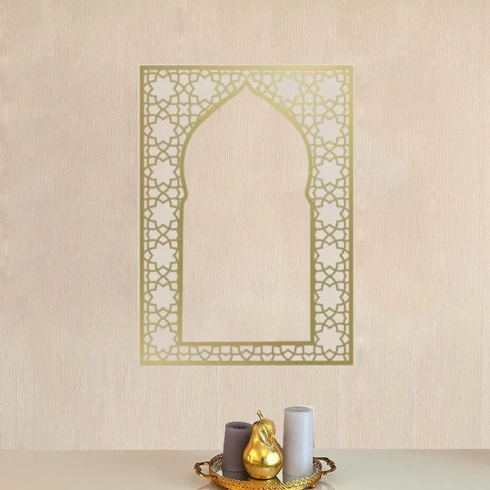 Colgador de pared de Metal para decoración del hogar, Arte islámico con Panel de diseño árabe, 1 unidad