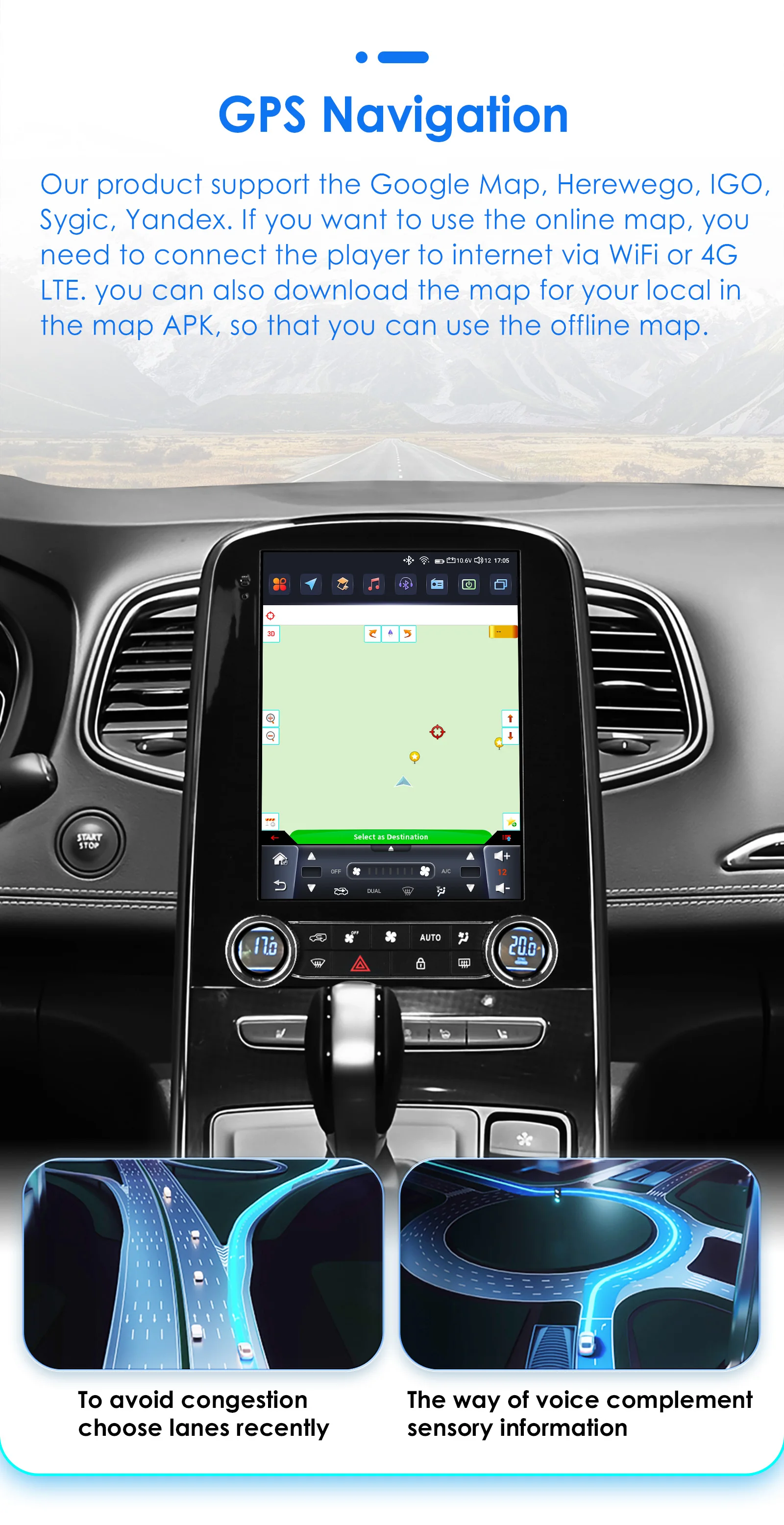Hizpo 9,7 Zoll Auto-Bildschirm-Navigation für Renault Scenic 2013 - 2024 Multimedia-Videoplayer GPS Carplay Android Auto 360-Grad-Kamera – Detail 24