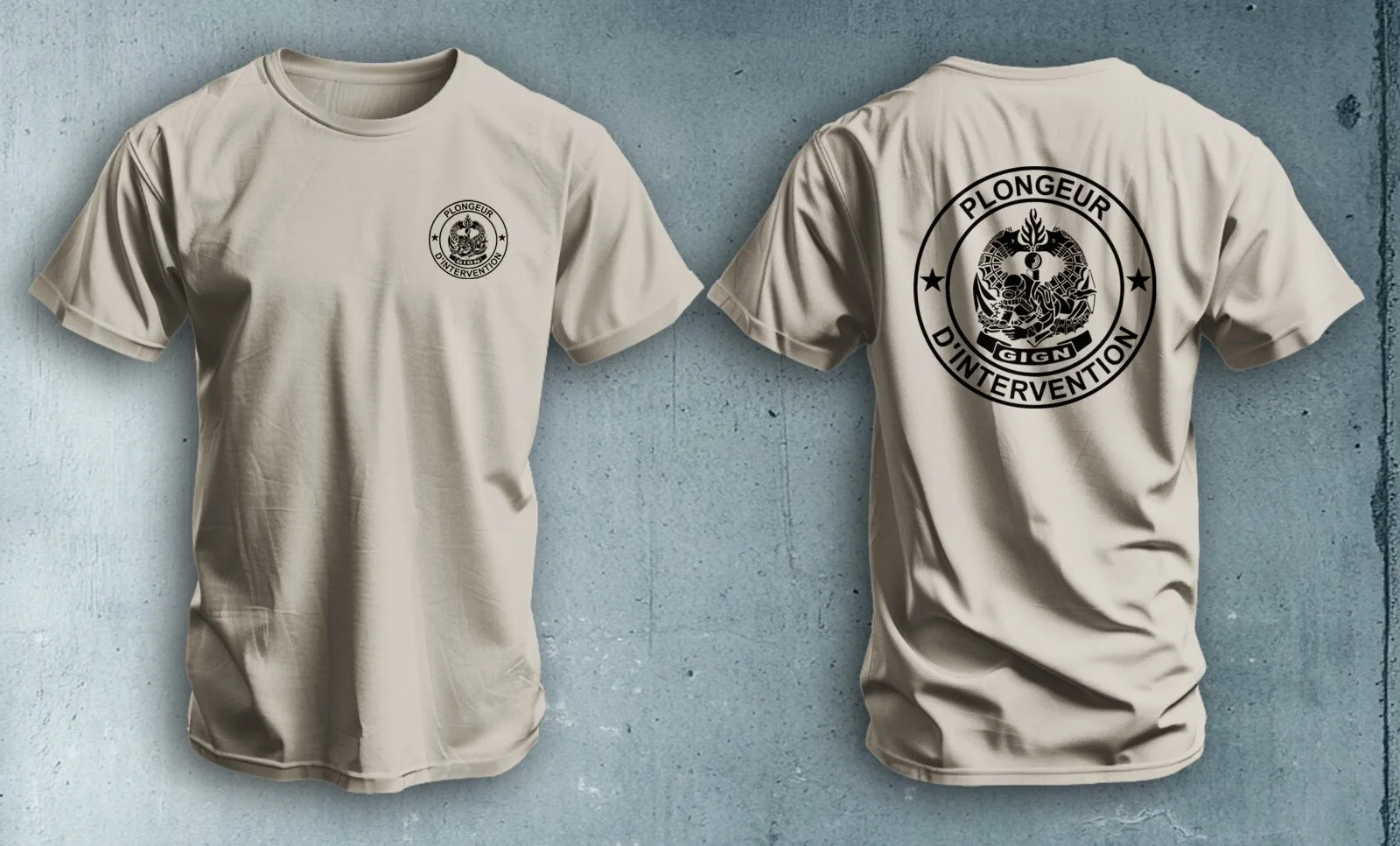 France Gendarmerie Special Forces GIGN Diver Combat Swimmer T-Shirt Short Sleeve Casual 100% Cotton Shirt view 5