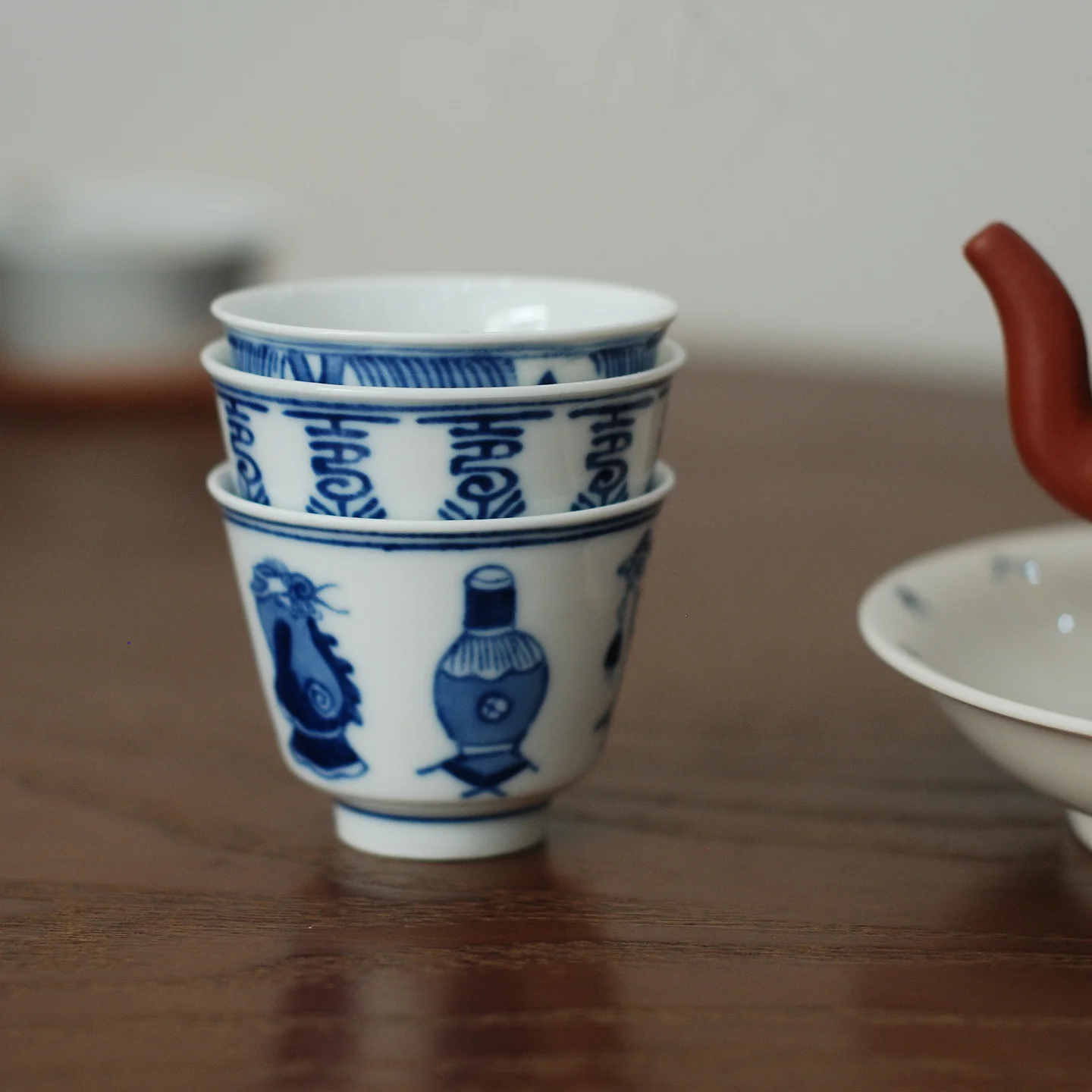 Jingdezhen Hand-painted Blue And White Porcelain Tea Cup Chinese Antique Master Cup Gongfu Tea Set Tea Cup