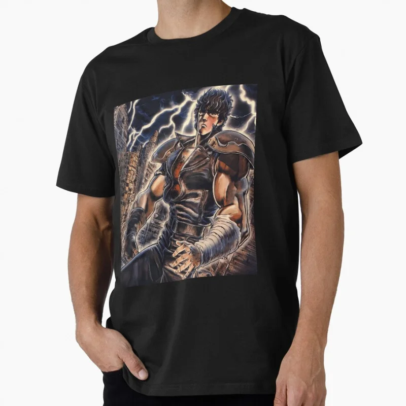 

Hokuto no Ken Kenshiro Classic manga Fist of the North Star Retro Anime T shirt Large size Tops 100% cotton printed Clothes