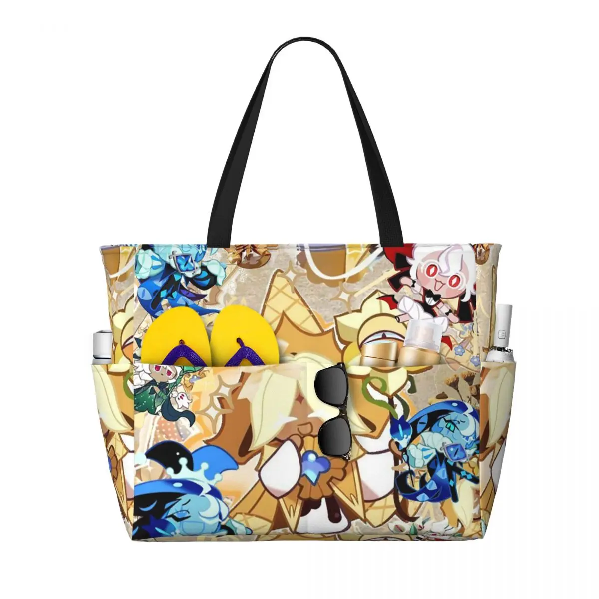

Cookie Run Kingdom Beach Tote Bag Sport Gym Yoga Duffle Large Tote Bag Women Travel Bag Fitness bag
