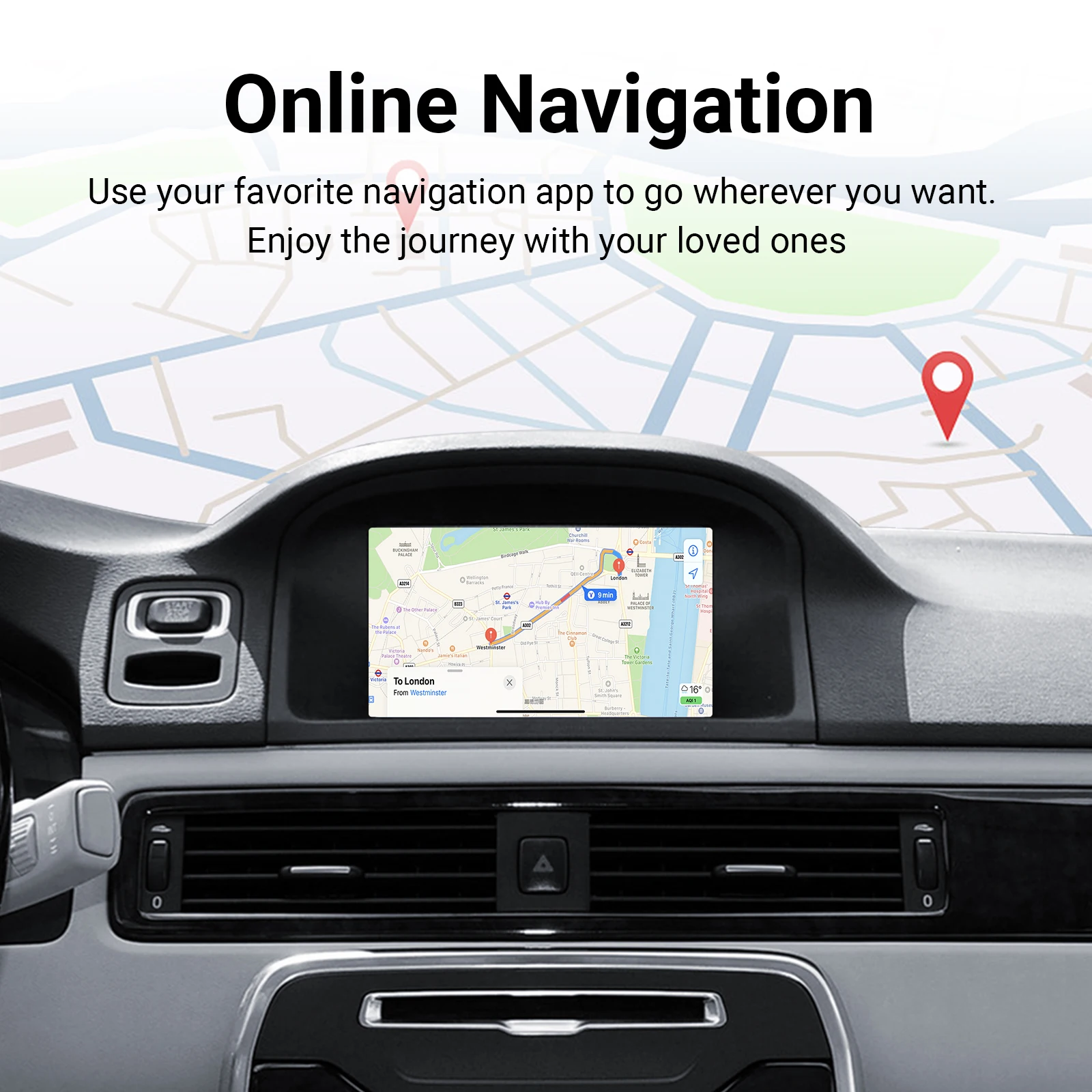 Full Screen Upgrade Decoder Box CarPlay Android Auto Retrofit Kit Interface for Volvo V40 V60 S S60 XC60 V70 XC70 S80 2010-2015 view 5