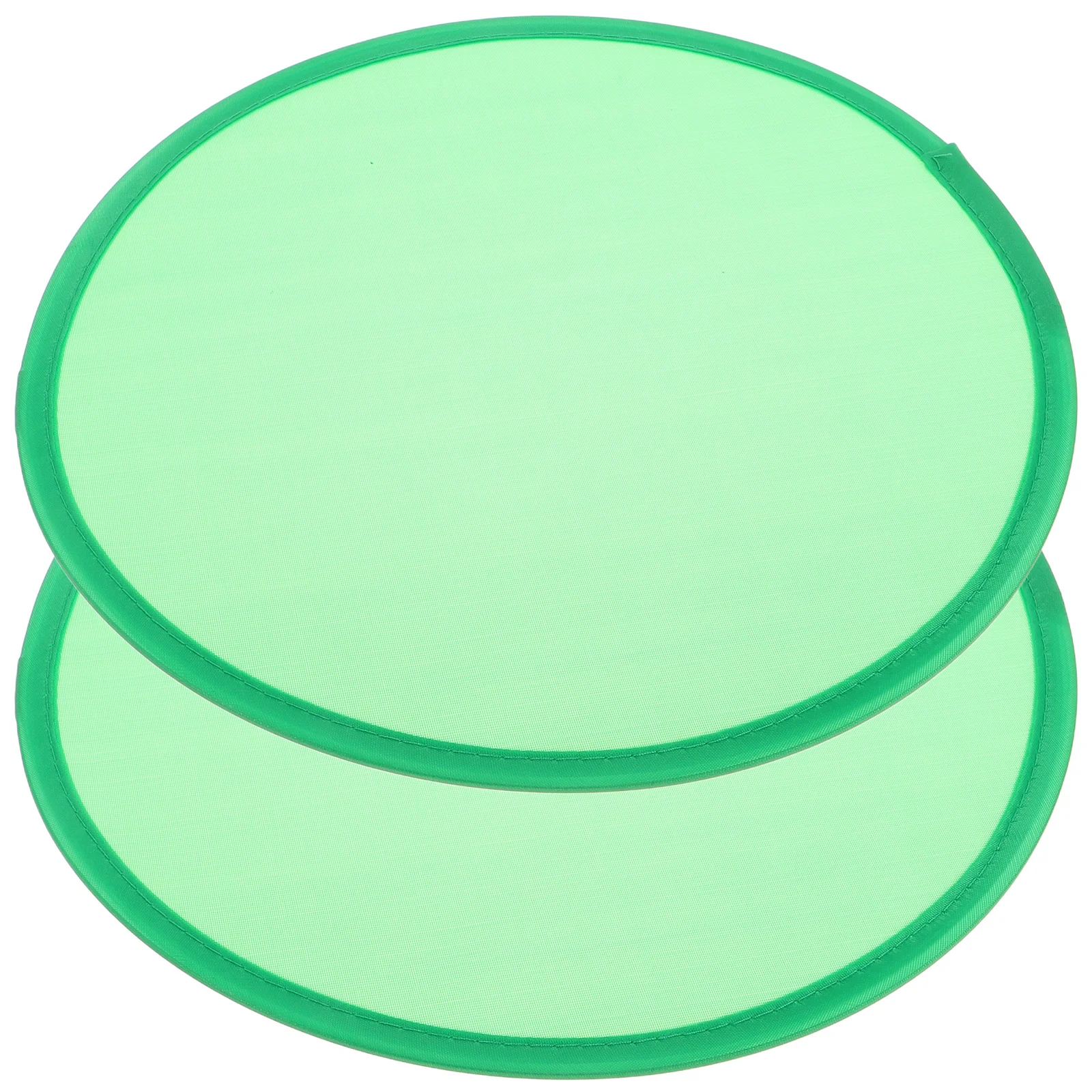 

2Pcs Japanese Style Mini Foldable Flying Disc Handheld Fan Portable Round Fan for Dance Performance Party Folding Fans