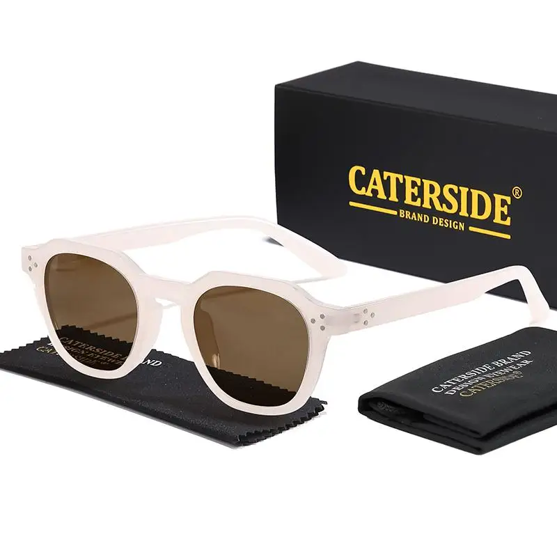 CATERSIDE Neue Modische Polarisierte Damen-Sonnenbrille mit Rundem Rahmen Farbige Sonnenbrillen für Herren Hochwertige Outdoor-Brillen für Partys und Reisen – Detail 5
