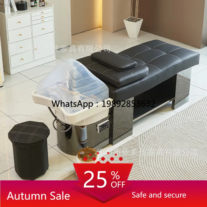 

Barber Shop Shampoo Bed Fully Reclining Salon Special Thai Bed Shampoo Bed Hairdressing Constant Temperature