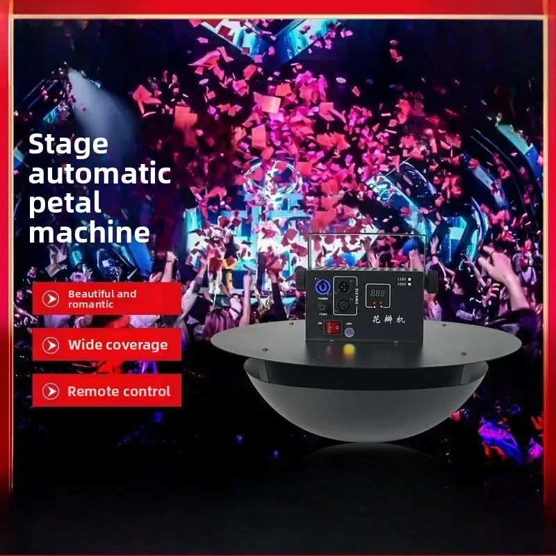 Petal machine in the air, paper machine, fake petal machine, colored paper machine, stage lighting performance,