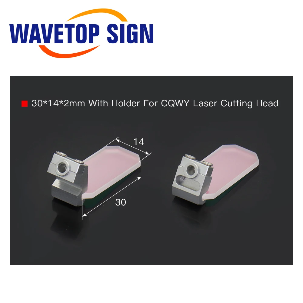 WaveTopSign Laser Reflector Mirrors 30x14x2mm Reflective Lens For CQWY SUP20S/T QILIN Fiber Laser Welder Welding Head Gun Holder