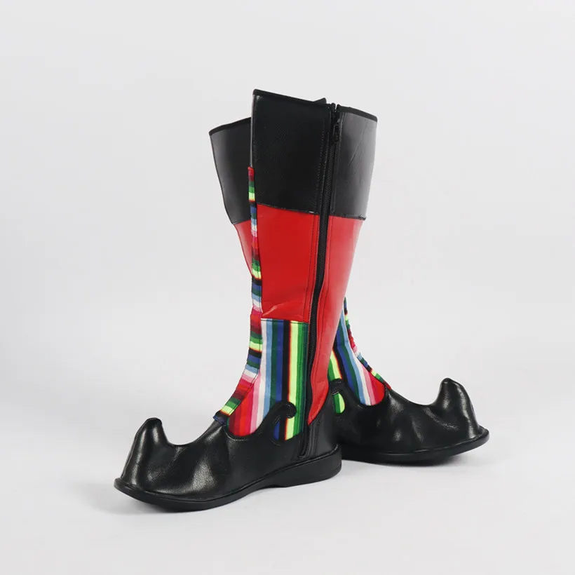 黒赤モンゴルの伝統的なブーツ男性中国古代少数民族ダンサーシューズフェスティバルダンスポリウレタン滑り止めソール