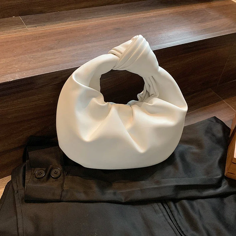 

Simple Soft PU Half Moon Handbags Compact Sense of Luxury Folds Solid Dating Bags for Women 2024 High Quality Fashion Versatile