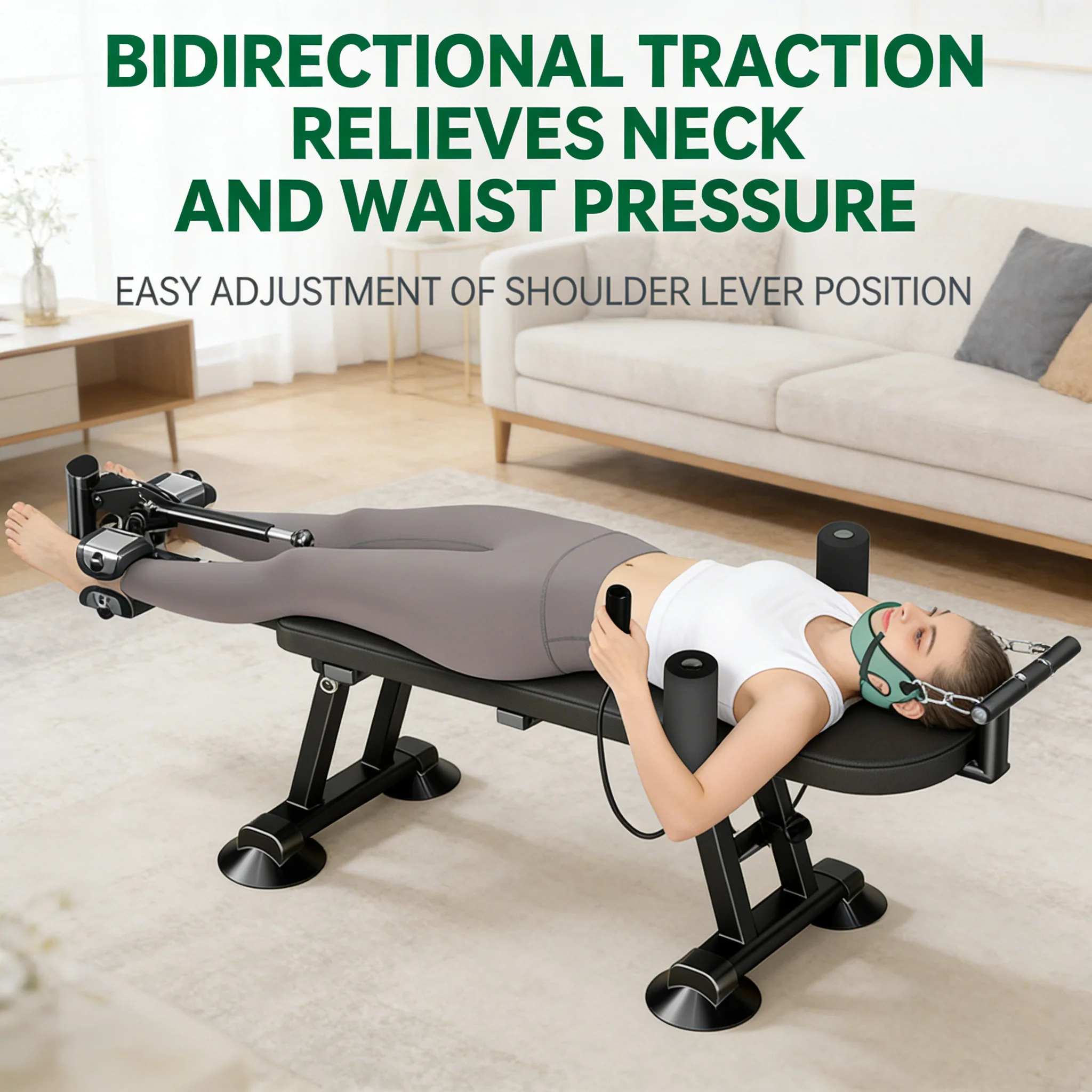 

Тренажер для растяжки шеи и поясницы, растяжки ног, из ПВХ, для домашнего фитнеса, аппарат для вытяжения поясничного отдела позвоночника