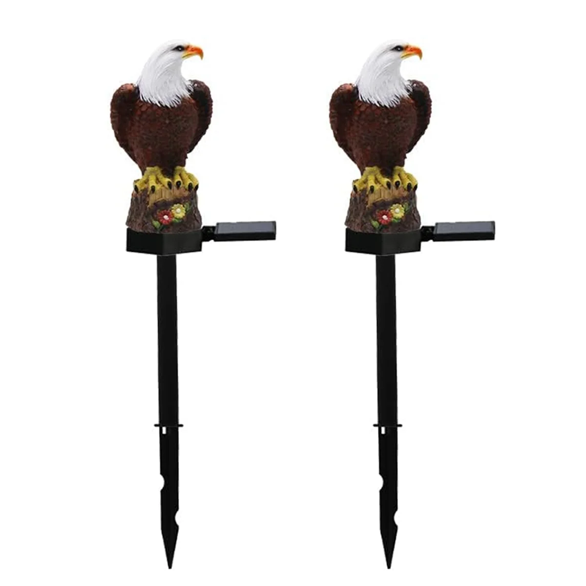 AB51 Solar Eagle Outdoor Garden Light, Outdoor Path Solar Powered Eagle Stake Lights Spot Light for Lawn Lighting 2 Pack