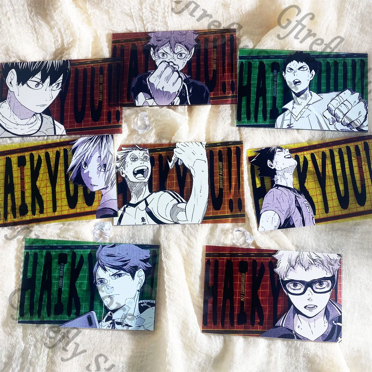 

Haikyuu!! Display Stand Tobio Kageyama Acrylic Art Card Shoyo Hinata Anime Decoration High Quality Collect Souvenir Gift