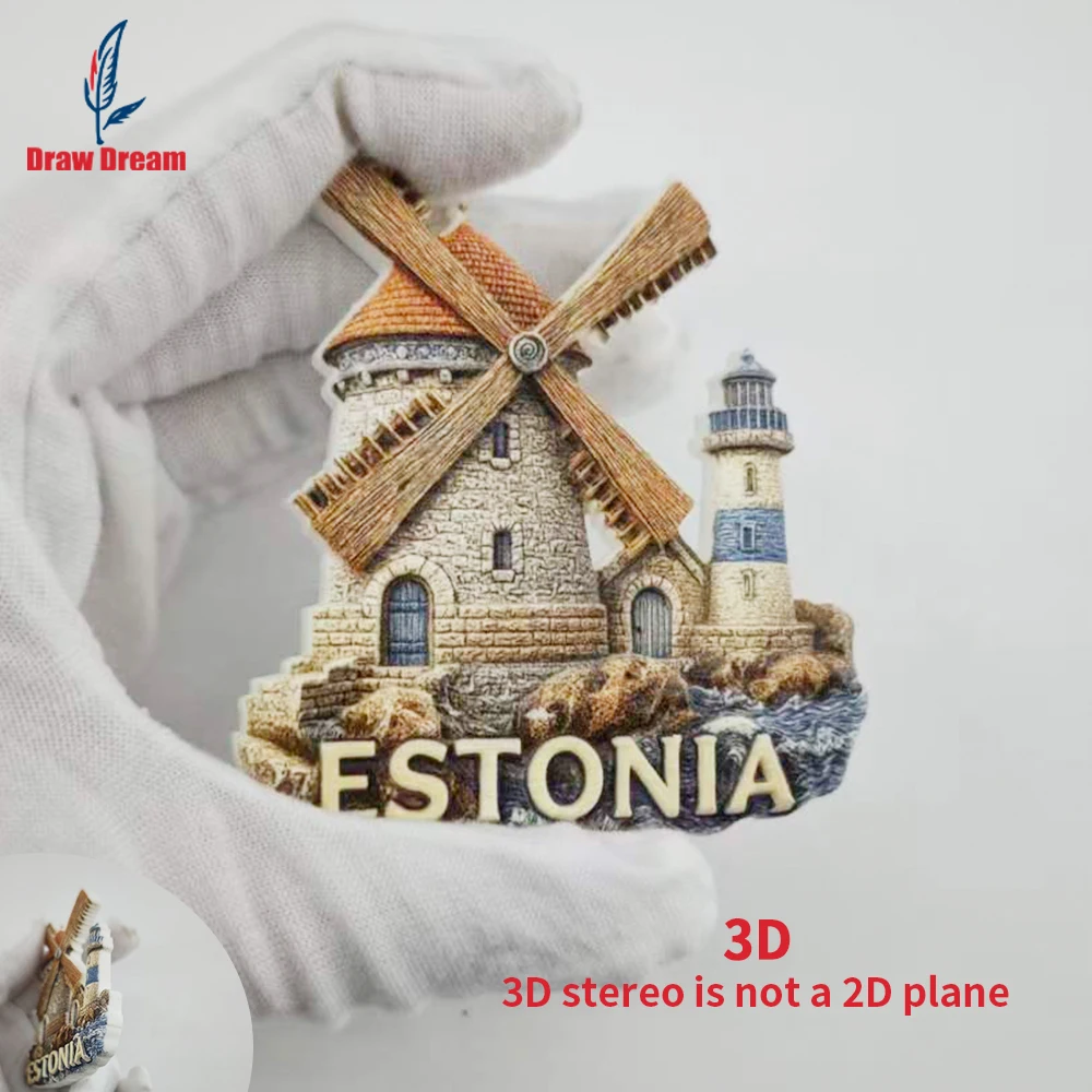 1Pc Estonia Fridge Magnet, World Travel Souvenir Collection, Suitable for Home and Office Decoration, Personalized Exclusive Travel Souvenir Magnetic Fridge Magnet, Home Decoration, Kitchen, Room, Office, Cabinet Crafts Gift, Holiday Souvenir, Exquisite Small Gift