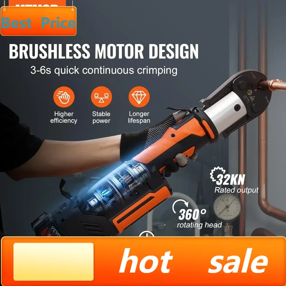 

Ограниченная по времени акция: набор электрических инструментов для обжима медных труб ProPress 18V, для труб диаметром от 1/2 до 2 дюймов.