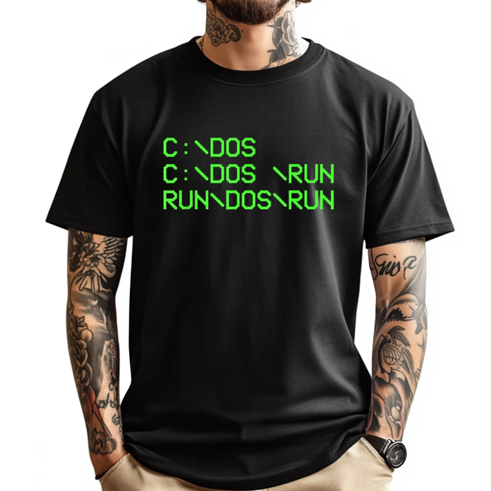 

Computer Programmer C Dos C Dos Run Dos Run Dos Run T Shirts For Men Oversize Man Clothes Graphic Cotton Short Sleeve