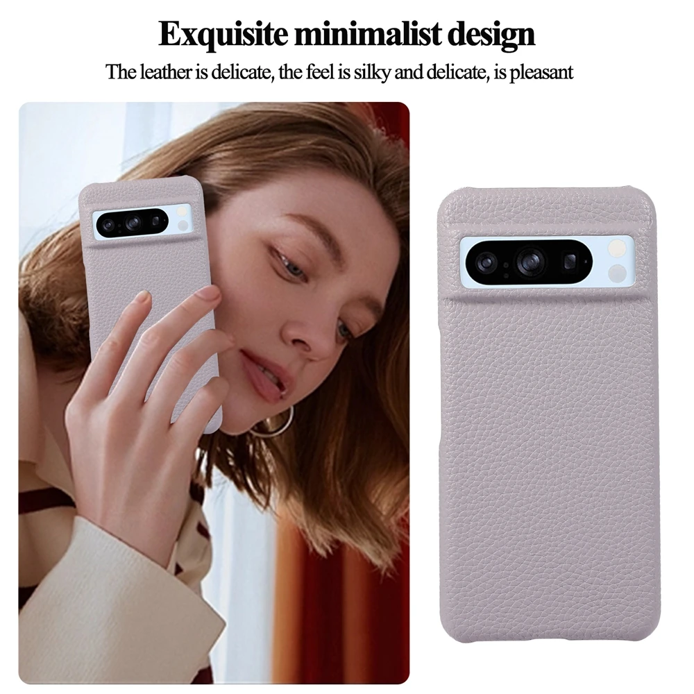 Litchi Pattern Leather Case For Google Pixel 11 10 9 Pro XL 8 7 6 Pro 9A 8A 7A 6A 10A Top and Bottom Empty Hard Shockproof Cover