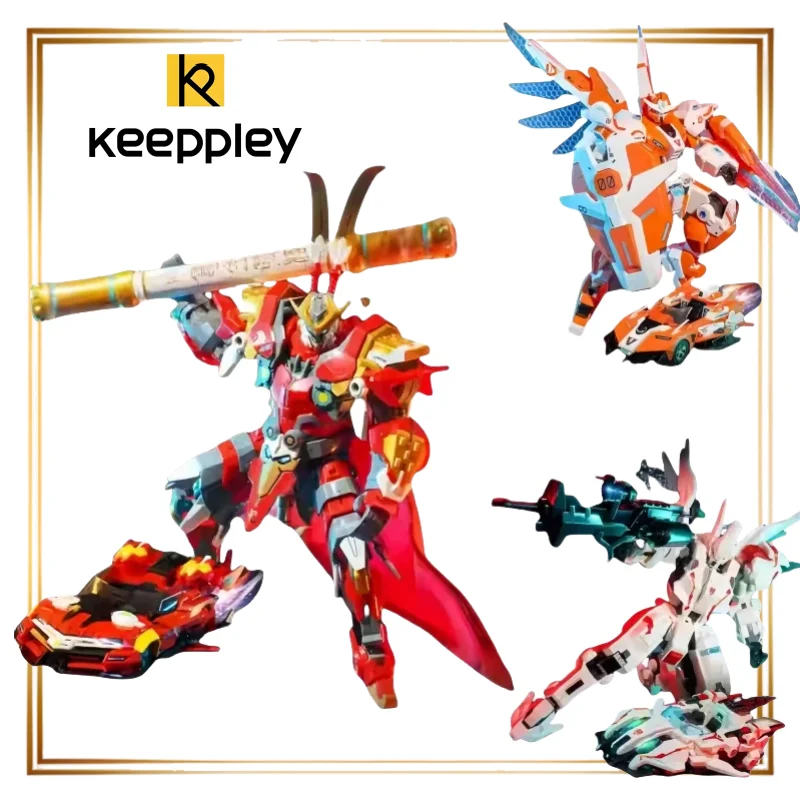 

Робот-трансформер Keeppley, детская игрушка, строительные блоки, модель орнамента, праздничный подарок для мальчиков, меховая головоломка в сборе, Wukong Mecha