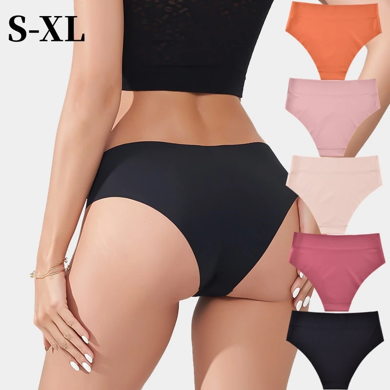 

New Women Panties Female Underwear Sexy Solid Briefs Breathable Underpants Low Waist Intimates Lady Briefs Seamless Underwear