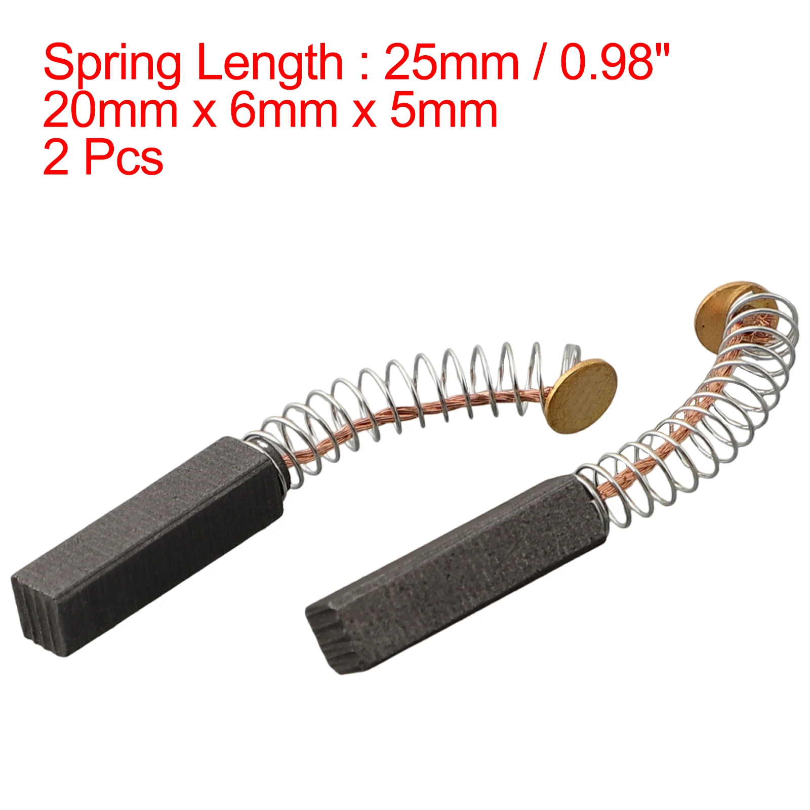 2Pcs Set Carbon Brushes 20mm * 6mm * 5mm For Circular Saws, Miter Saws, Drills, Hammer Drills, Vacuum Cleaners