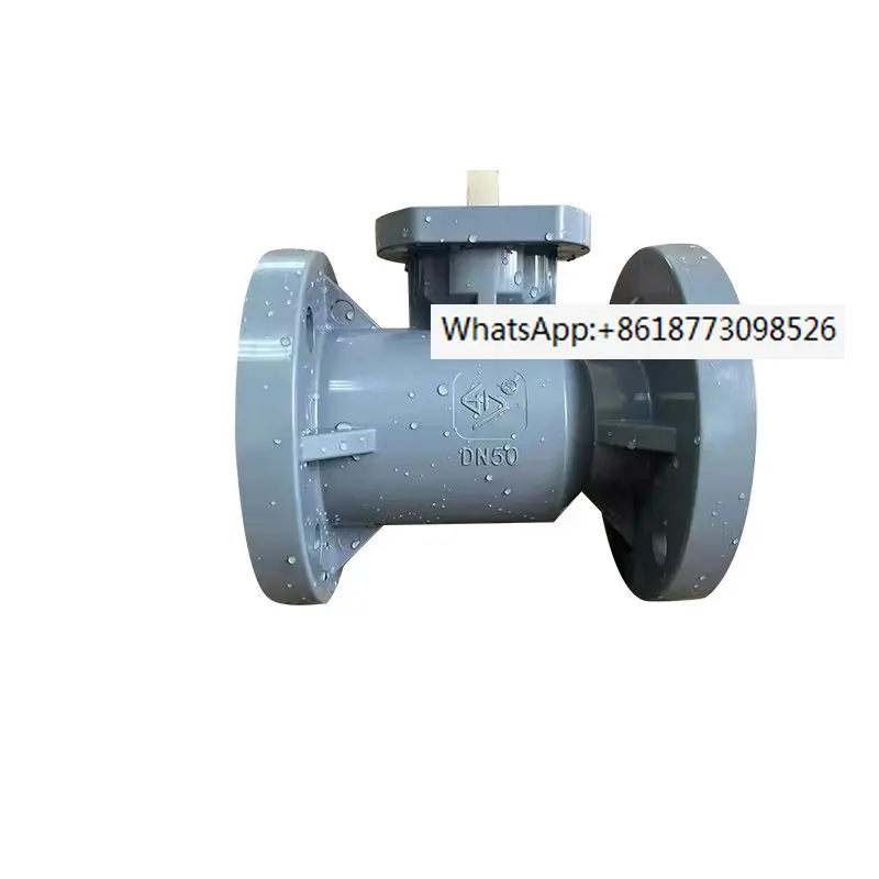 

CPVC high platform flange ball valve one-time molding (can be directly installed with pneumatic and electric)