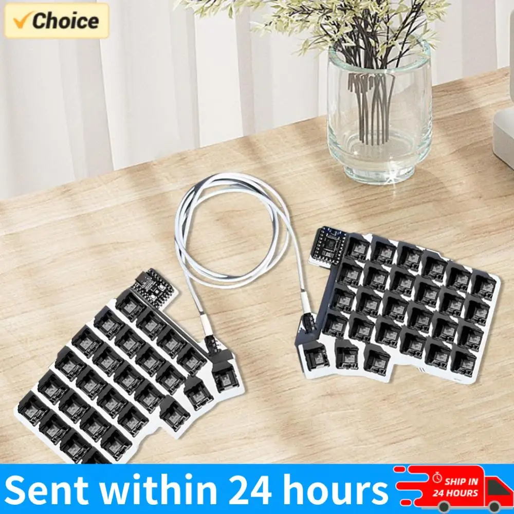 

Split Keyboard Wired Ergonomics Keyboard Hot Swap Gaming Keyboard Programmable Keyboard Customized PC Gamer Accessories