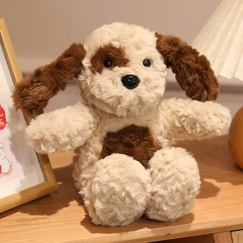 

1pc30cm/11.81in stray puppy plush toy simulation puppy cute doll gift cute cute funny dog pirate dog beige brown literary gift n