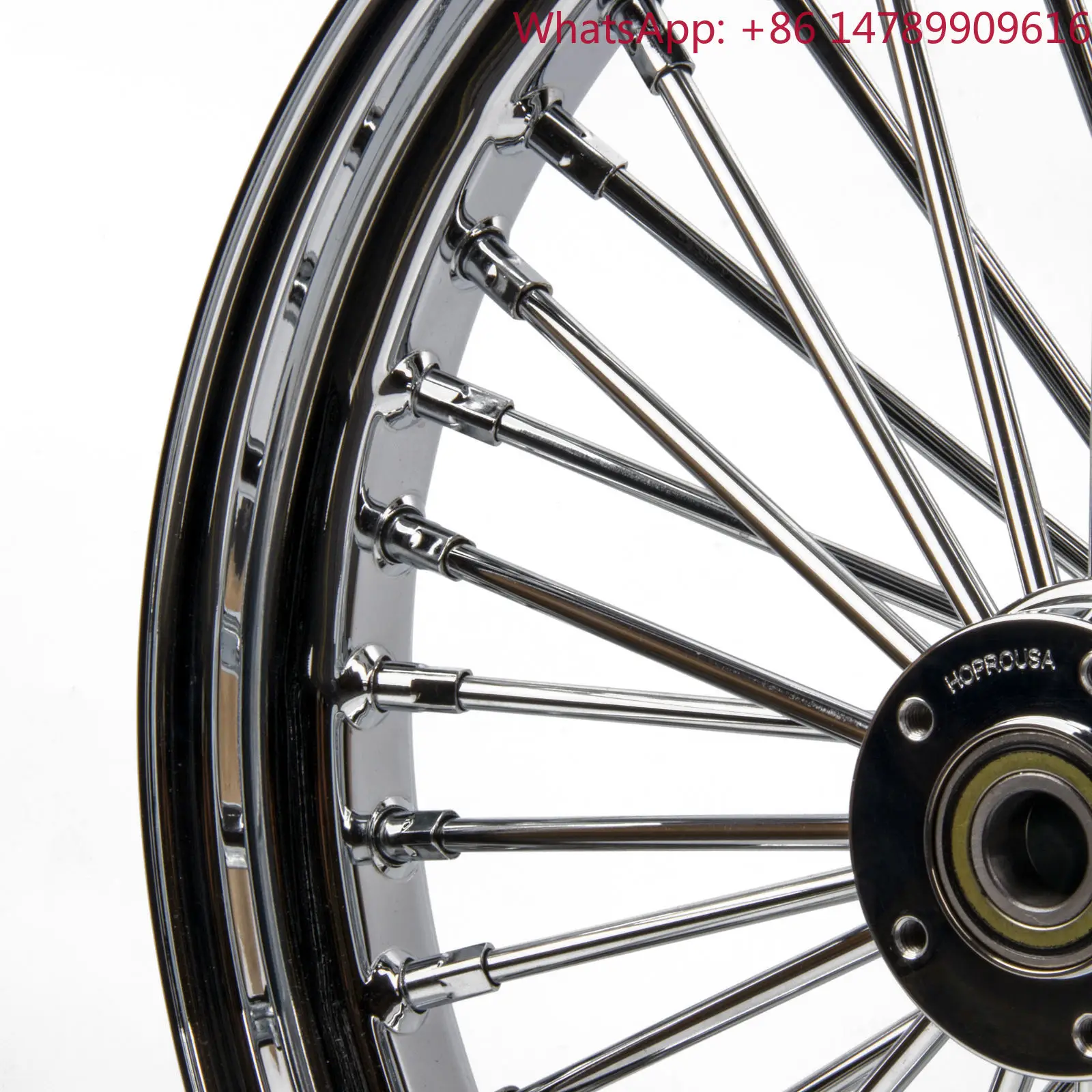 Customizablewheel Sizes.Chrome Fat Spoke Wheels For Harley Touring Softail Street Bob Low Rider ST (18+)AmericanClassicBike2014-