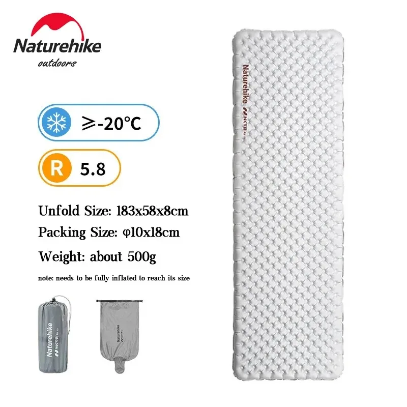 Naturehike Camping Mat 3.2/5.8/8.8 Hoge R Waarde Ultralight Warme Opblaasbare Matras Outdoor Draagbare Opvouwbare Opblaasbare Matten