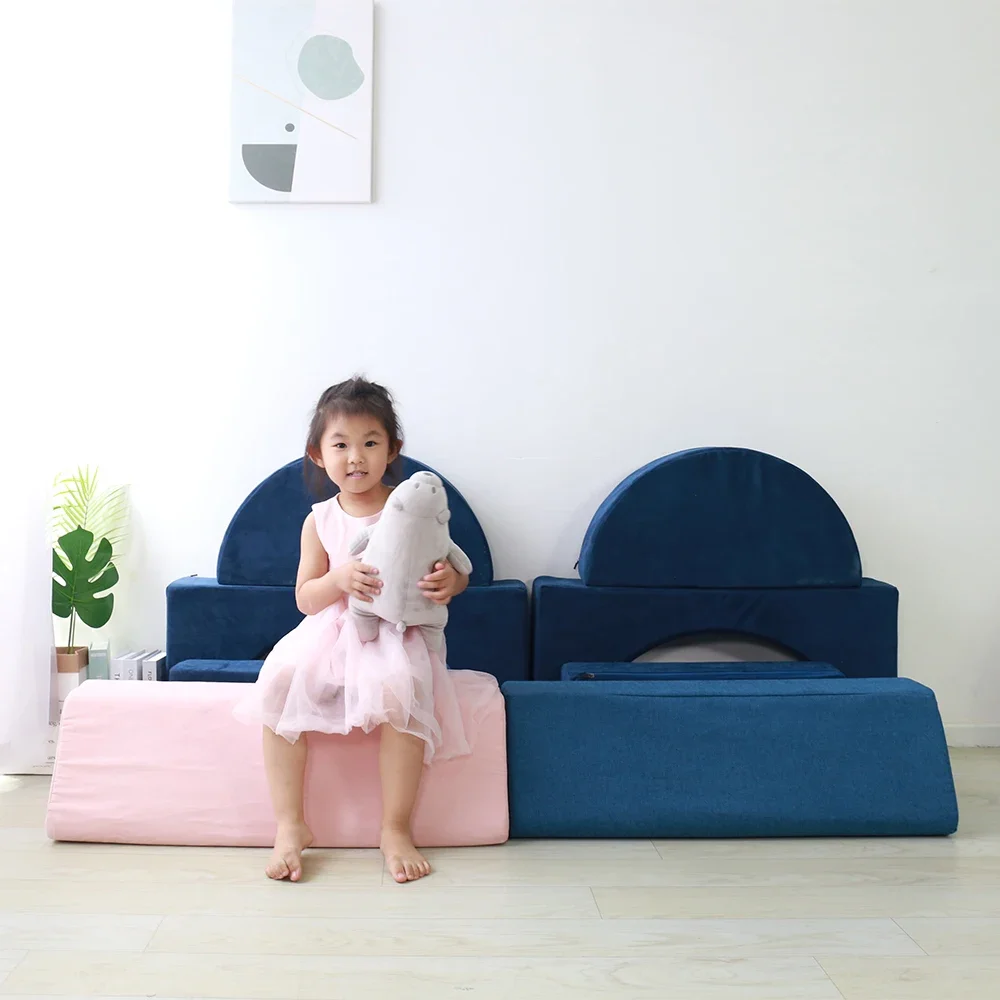 Fabrieksprijs Kinderbanken Spelen Couch Nugget Couches Kids Sofa Building Speelgoed Sofa Foam Bank