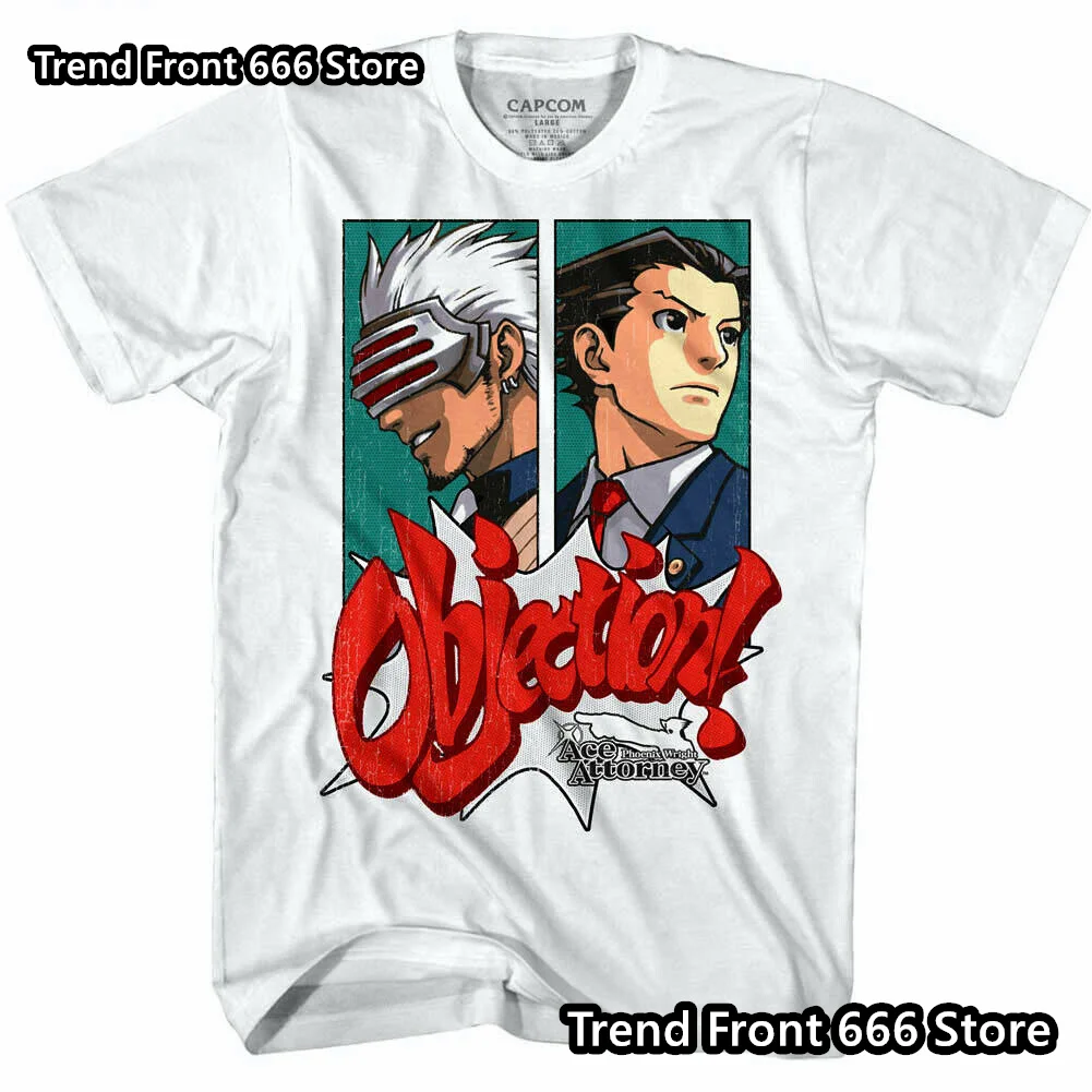 Classic game Gyakuten Saiban Cotton Ace Attorney  Summer Mens T-shirt Cotton Short Sleeve Tshirt Mens Game joint T-shirt